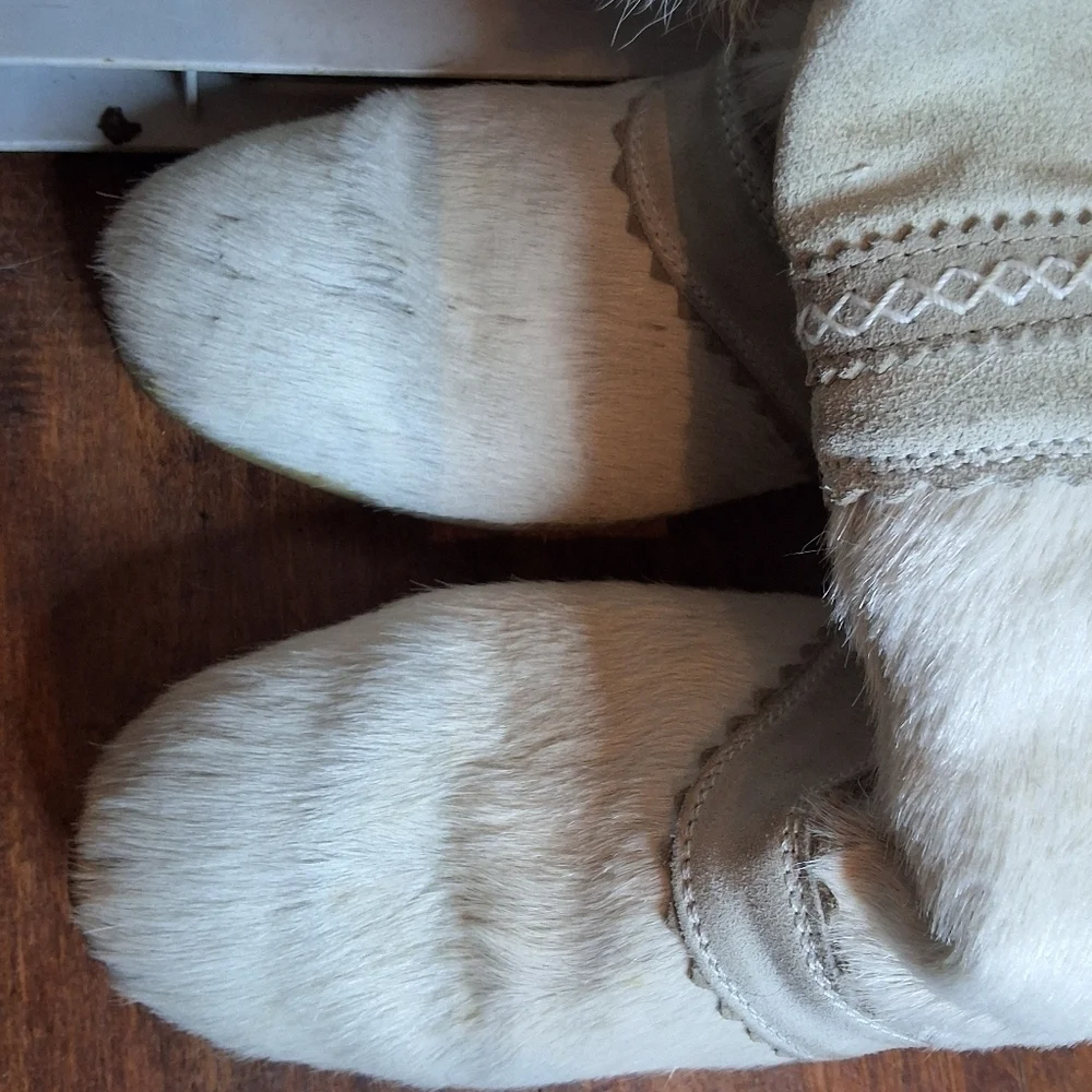 Tecnica vintage after ski calf/ goathair snow boots 6